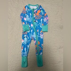Little Sleepies Colorful Octopus Print Kids One Piece